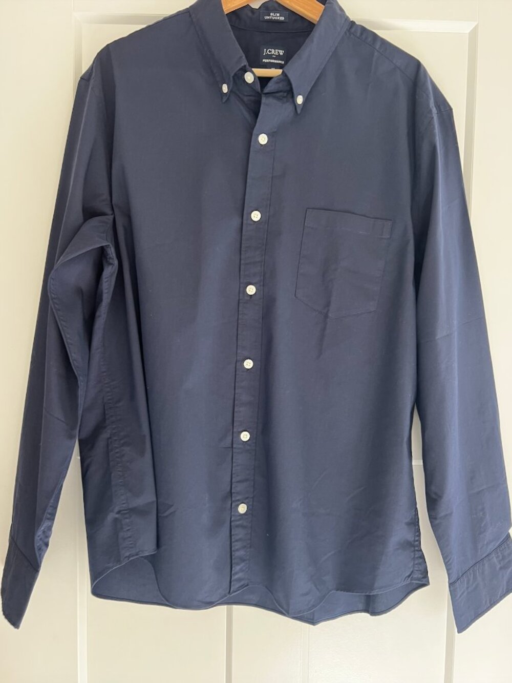 NWT JCrew Menʼs Size XL Navy Blue Slim Fit Performance Top